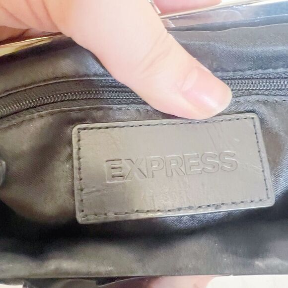 Vintage Express Black Beaded Clutch Silver Clasp Evening Bag - Picture 4 of 6